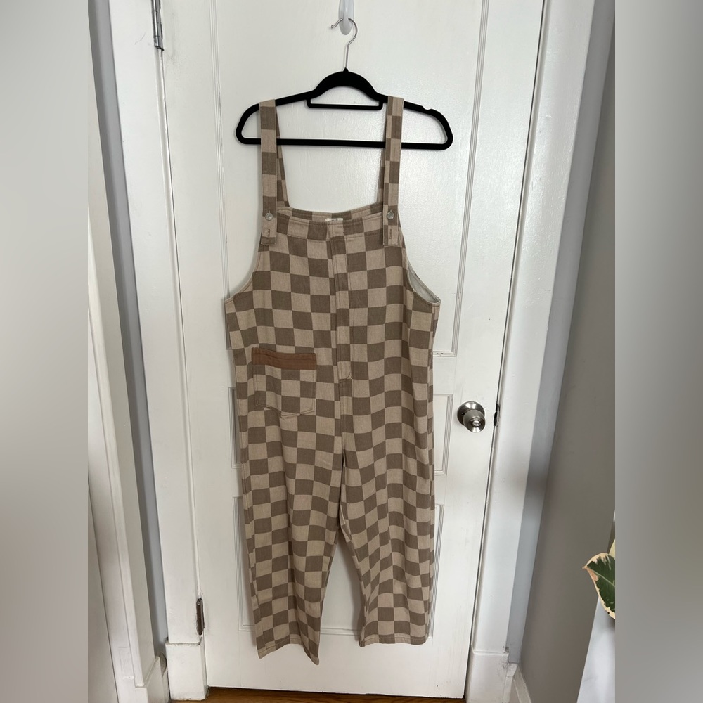 Roolee Checkered Overalls Size L